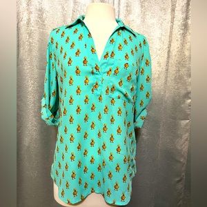 NY&COMPANY 3/4 Sleeve Blouse, Size Medium.